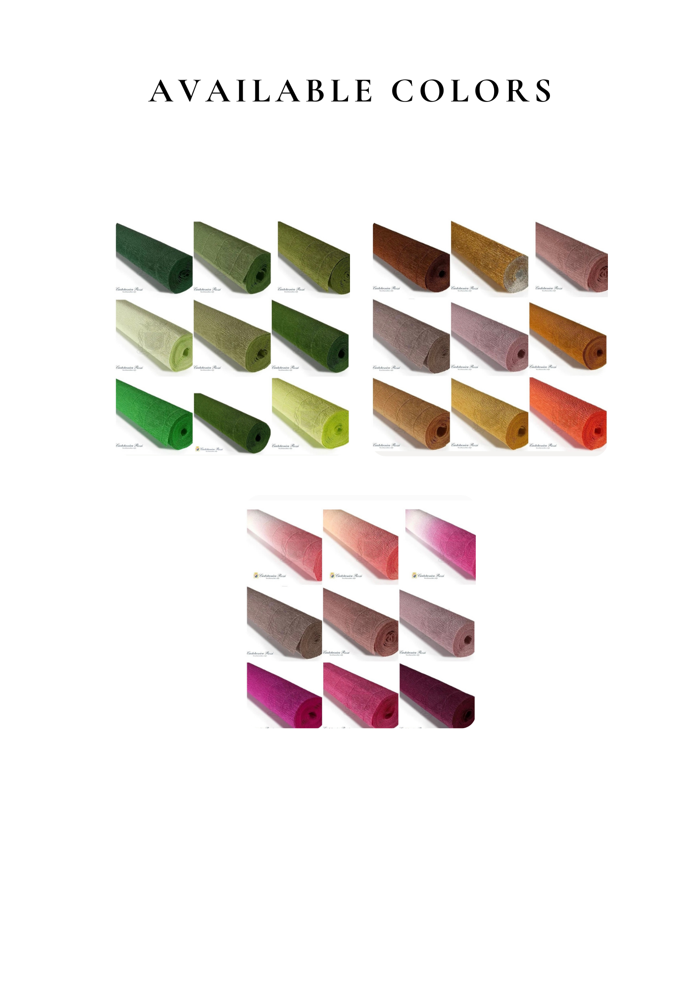 Available giant flower colors