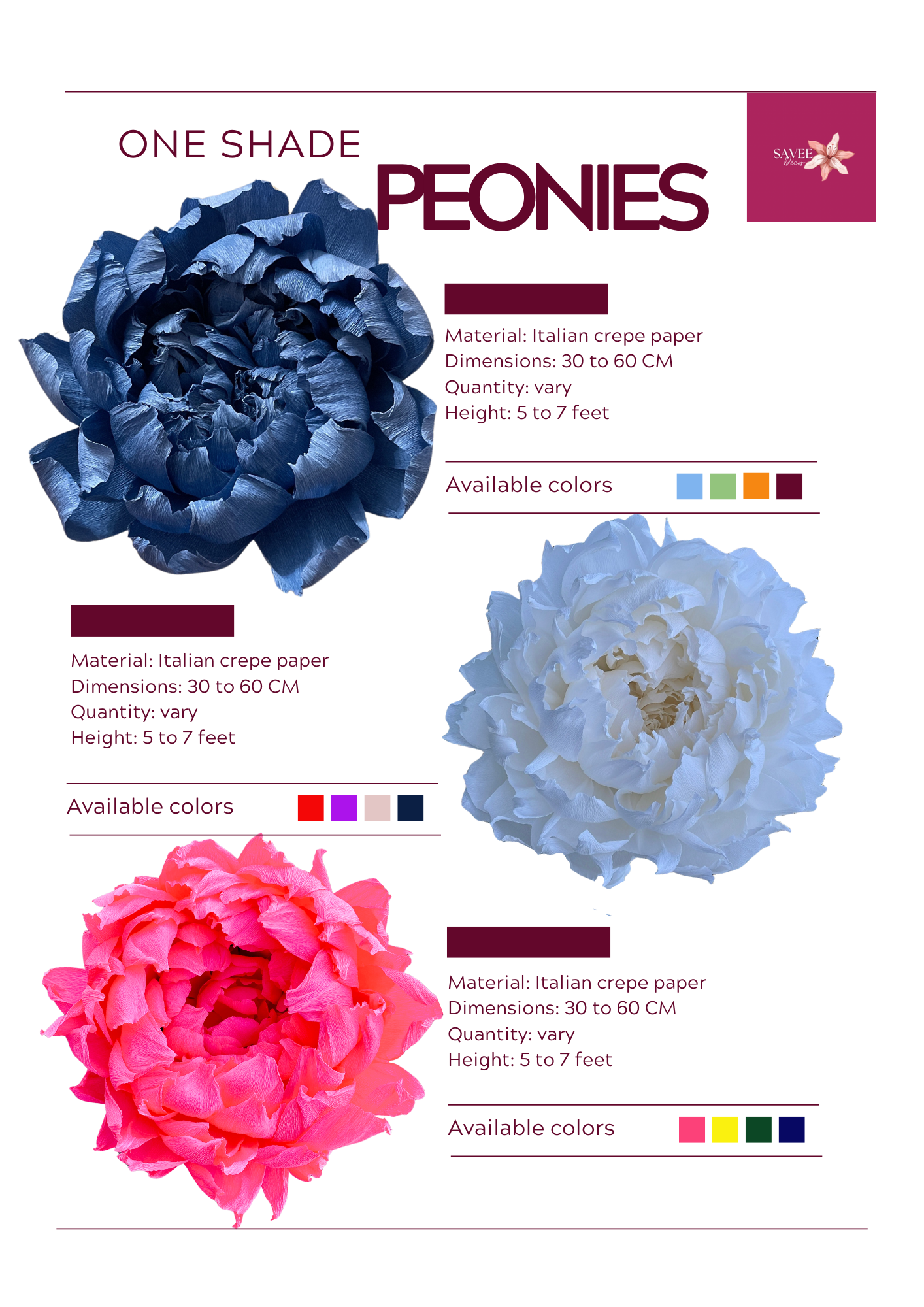 giant peonie flowers